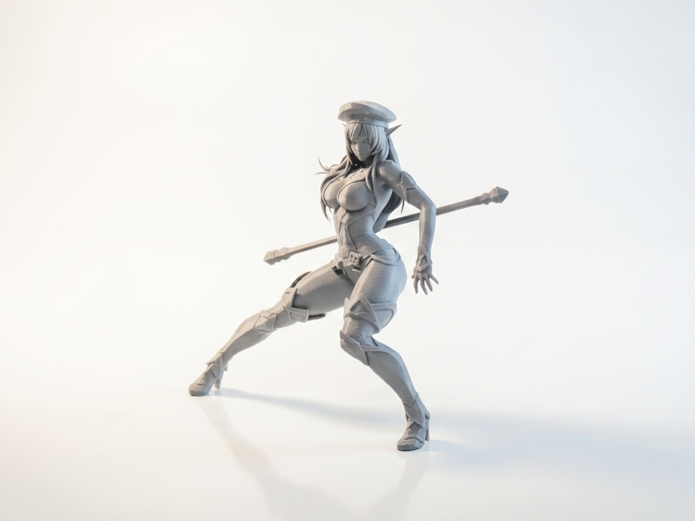 Elf Fighter Figurine Fantasy 3D Printable