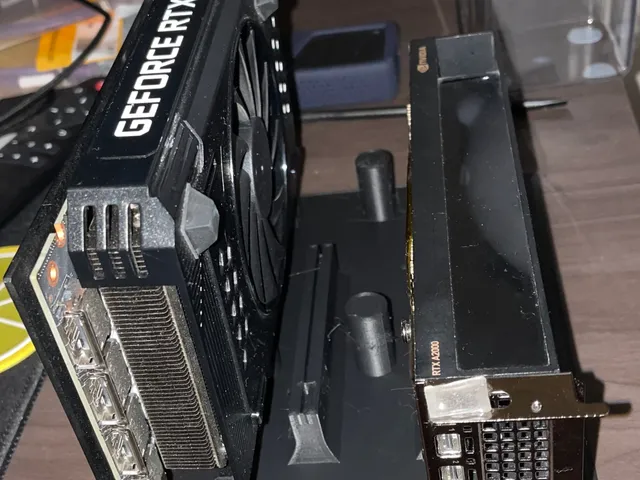 Triple PCIe GPU Stand with supports