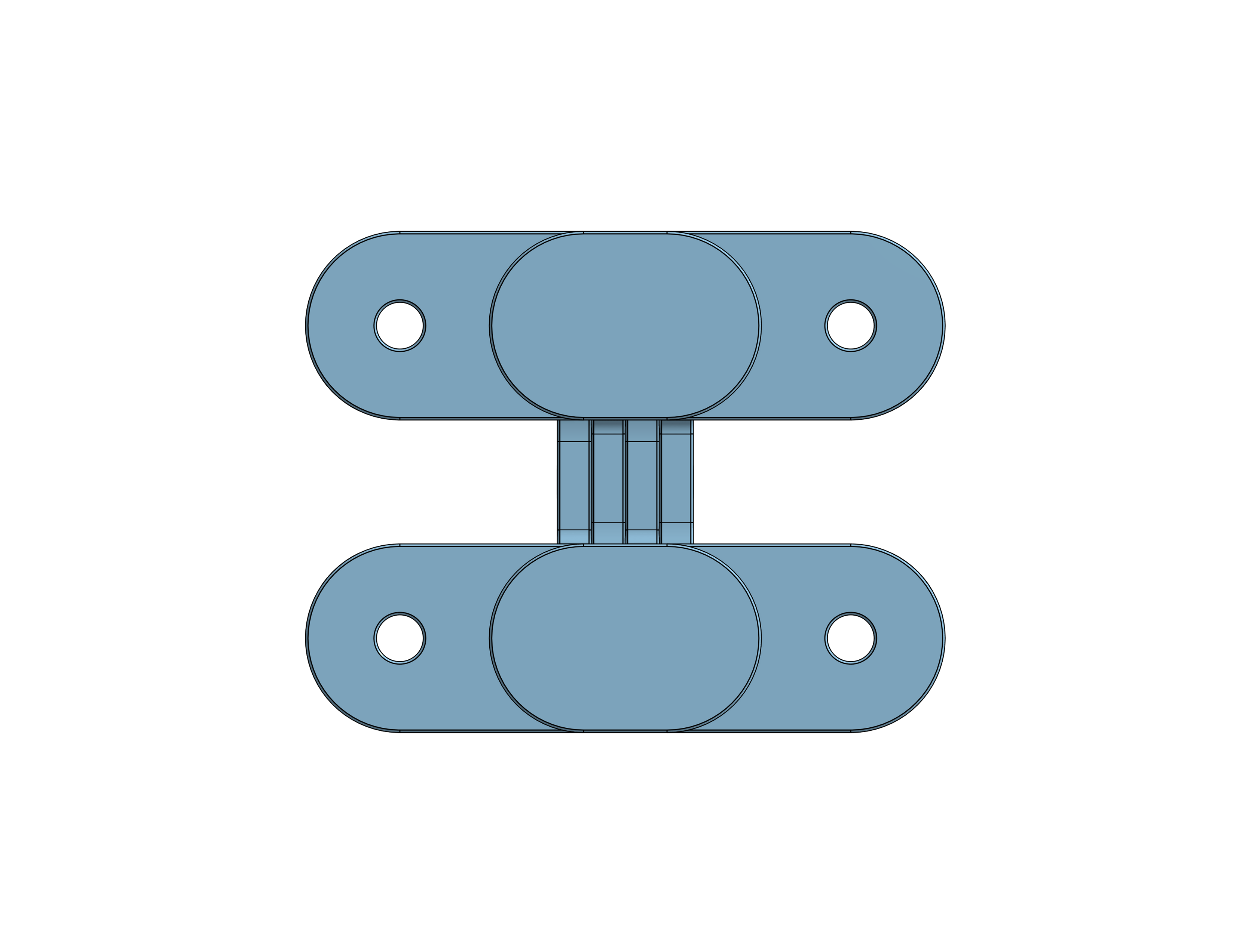 Miniatura 5 do modelo 3D 180° Stealth Concealed Hinge