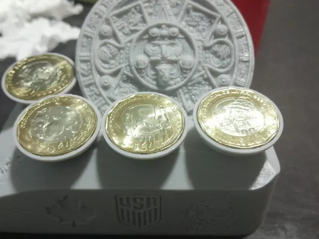 Exhibidor de monedas del mundial Mexico