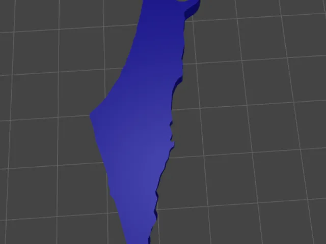 State of Israel map key chain