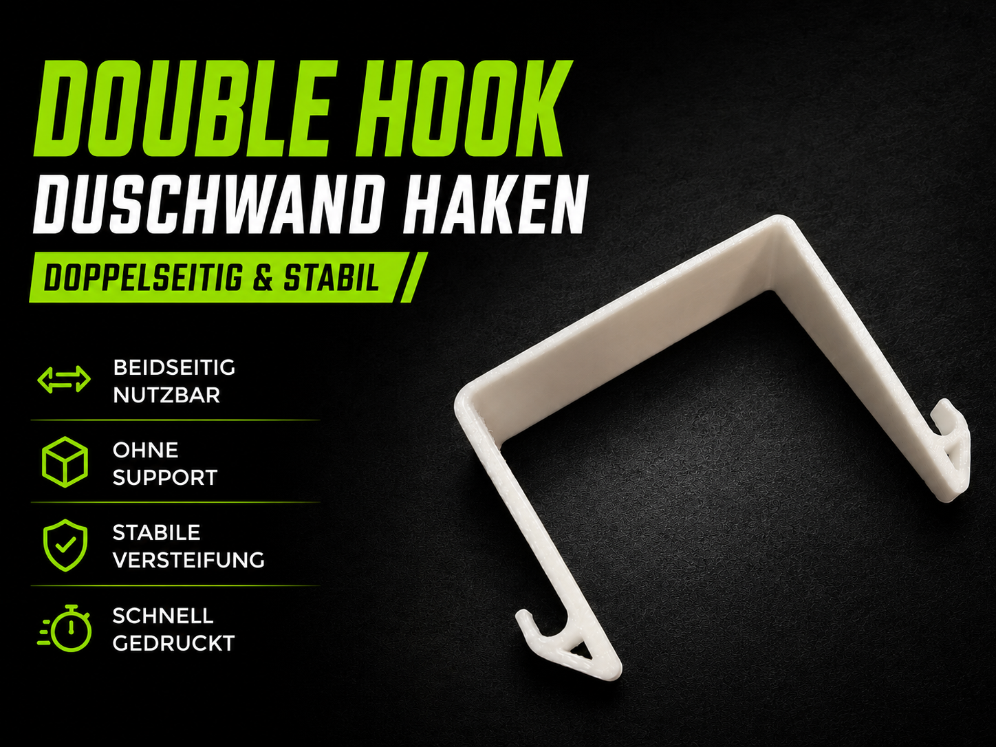 Double-Sided Shower Wall Hook