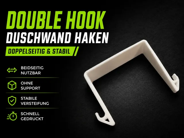 Double-Sided Shower Wall Hook
