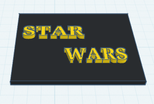 starwars logo 3D model