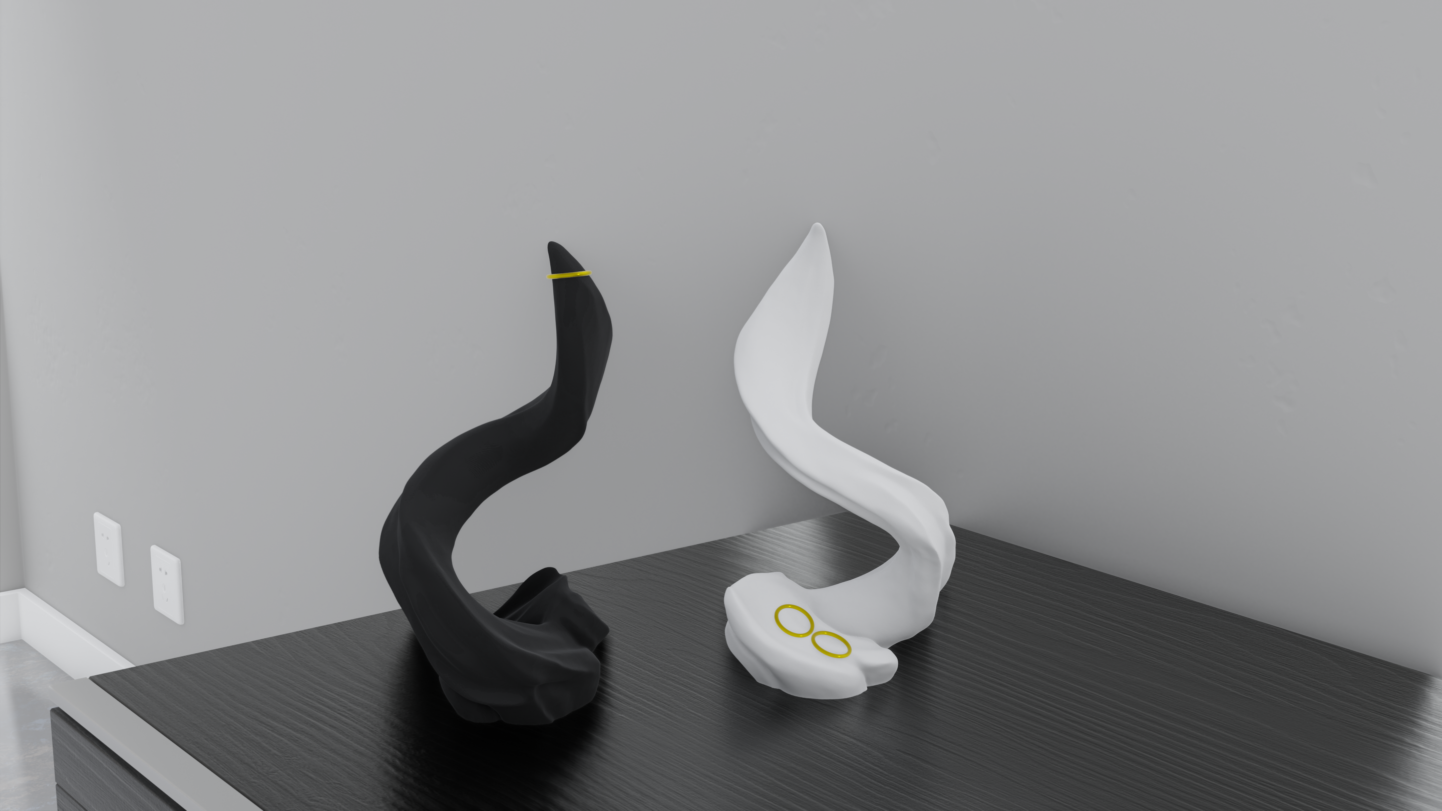Miniatura 2 do modelo 3D Celestial Wave Ring Holder