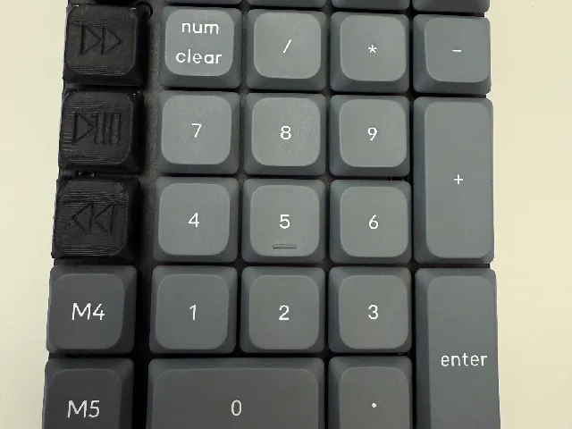 Media Buttons Keychron Low Profile (e.g. Keychron K0 Max)