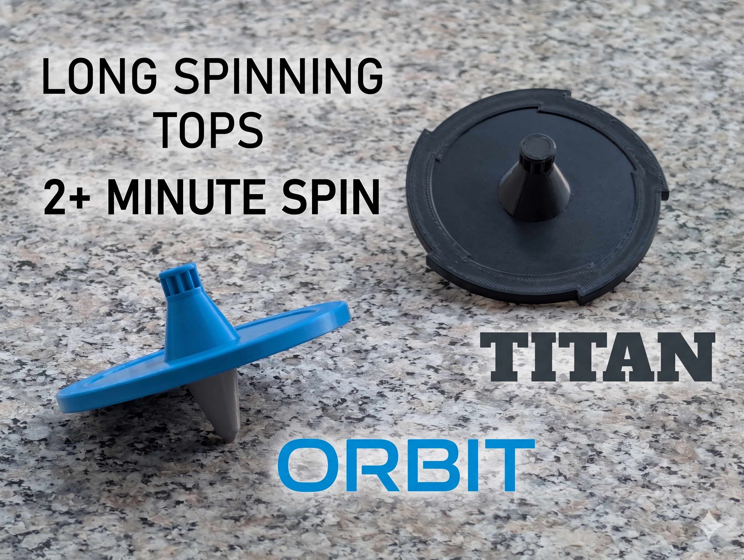 Long spinning tops - 100% printable - no support - collection - video