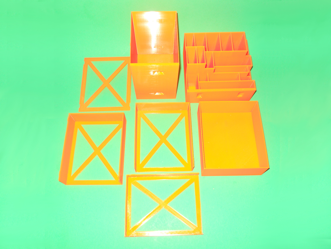 Miniatura 2 do modelo 3D Parametric Modular Bench Organizer V2