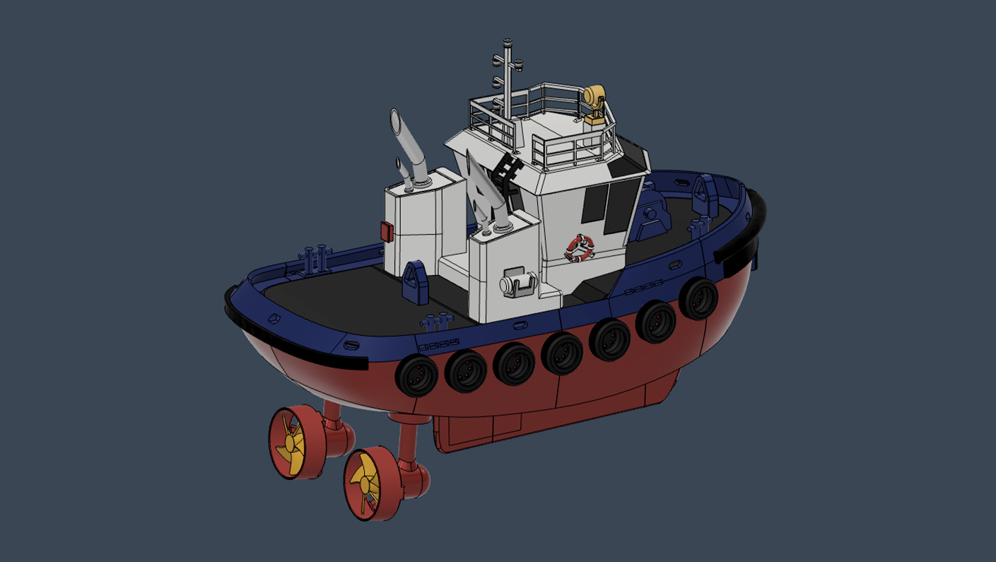 RC Tugboat with Functional Azimuth Thrusters — miniatura 11