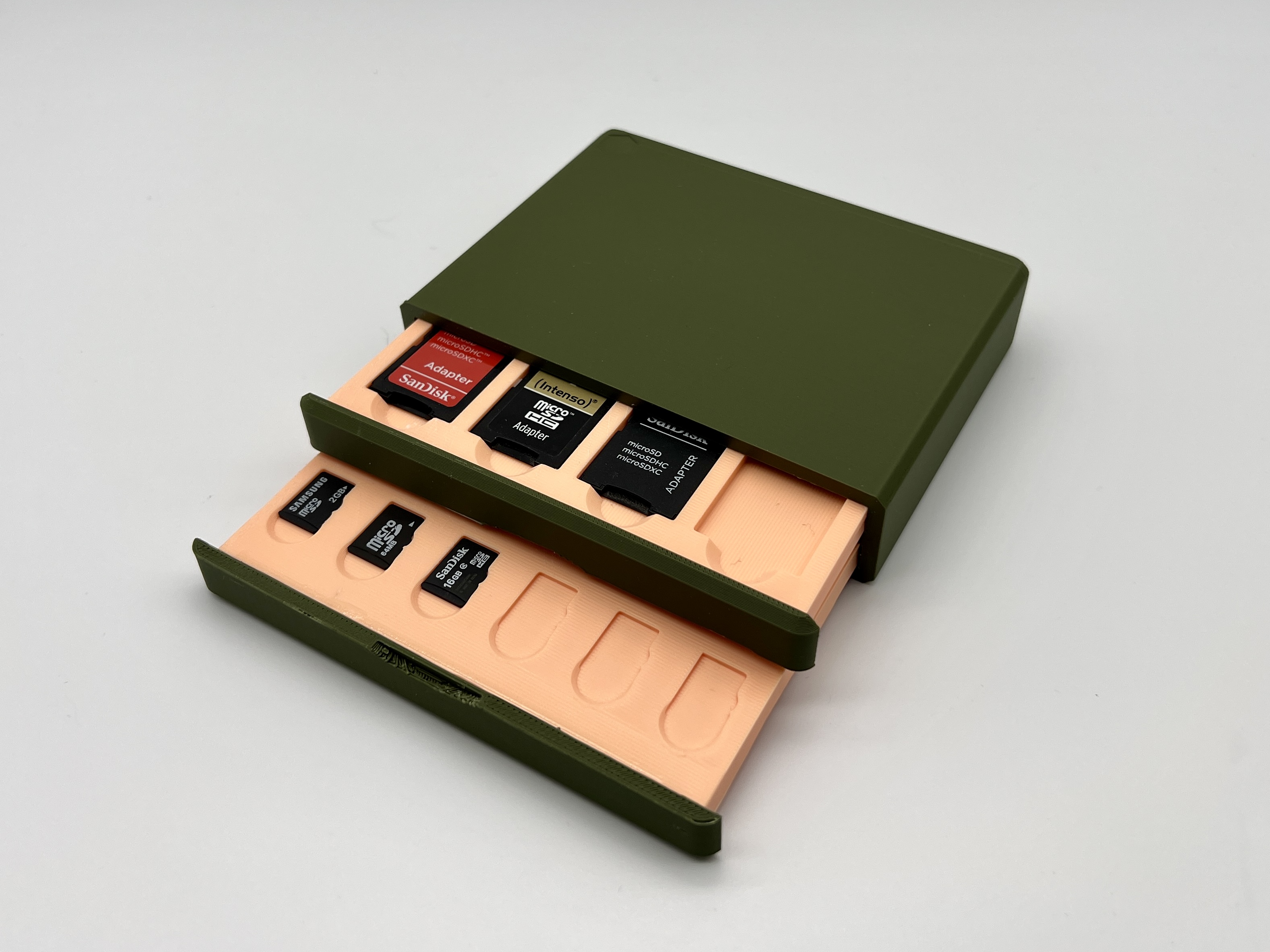 Magnetic SD & Micro SD Card Case – Dual Sliding Drawers with 52 Card Slots