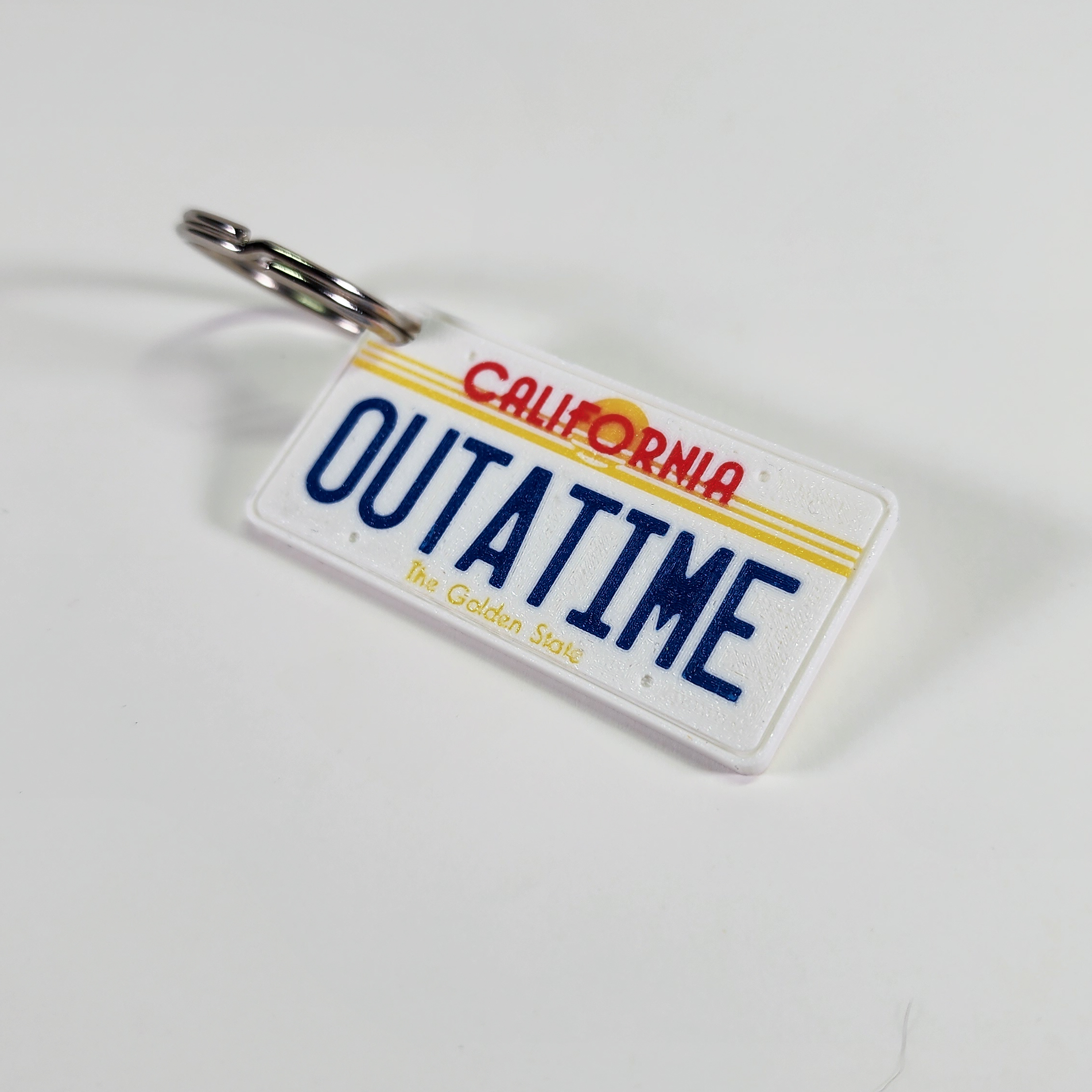 Back to the Future OUTATIME License Place Keychain
