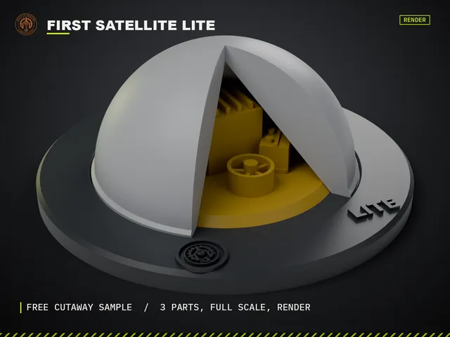 First Satellite Cutaway LITE (Sputnik style)