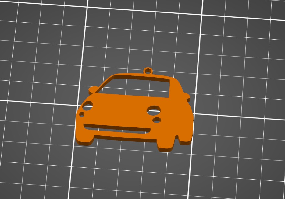 Fiat 500 Keychain