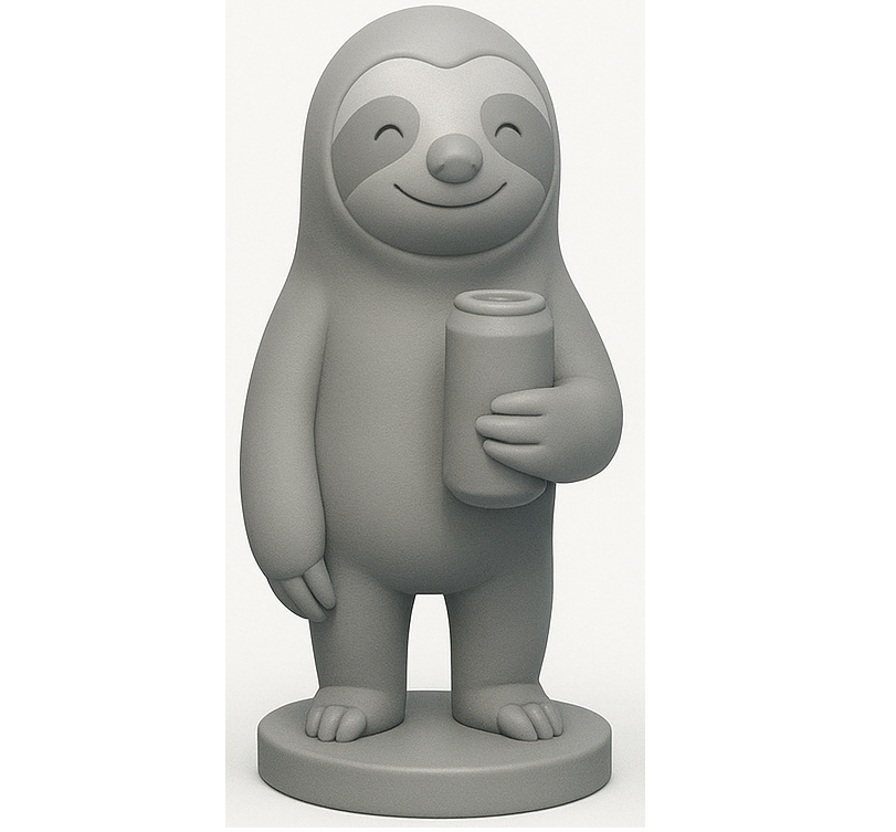 Sloth with energy dring