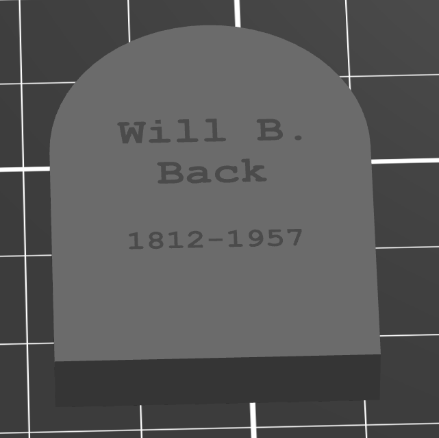 Simple Tombstone With Editable Inset Text
