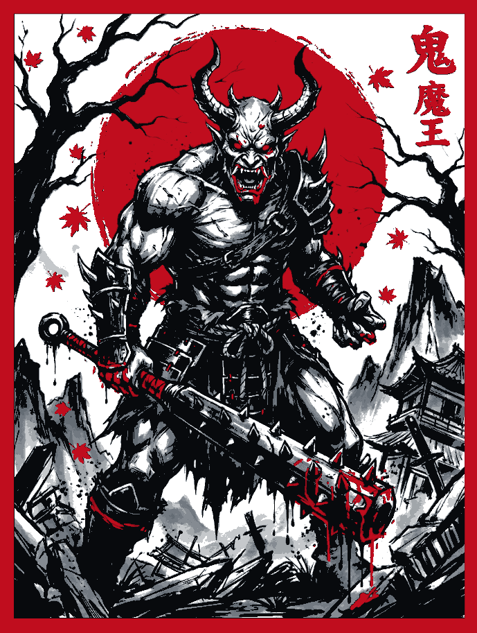 Japanese Oni Warrior Hueforge