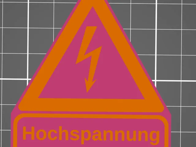 Flat "Hochspannung Lebensgefahr" Schild (high voltage warning sign)