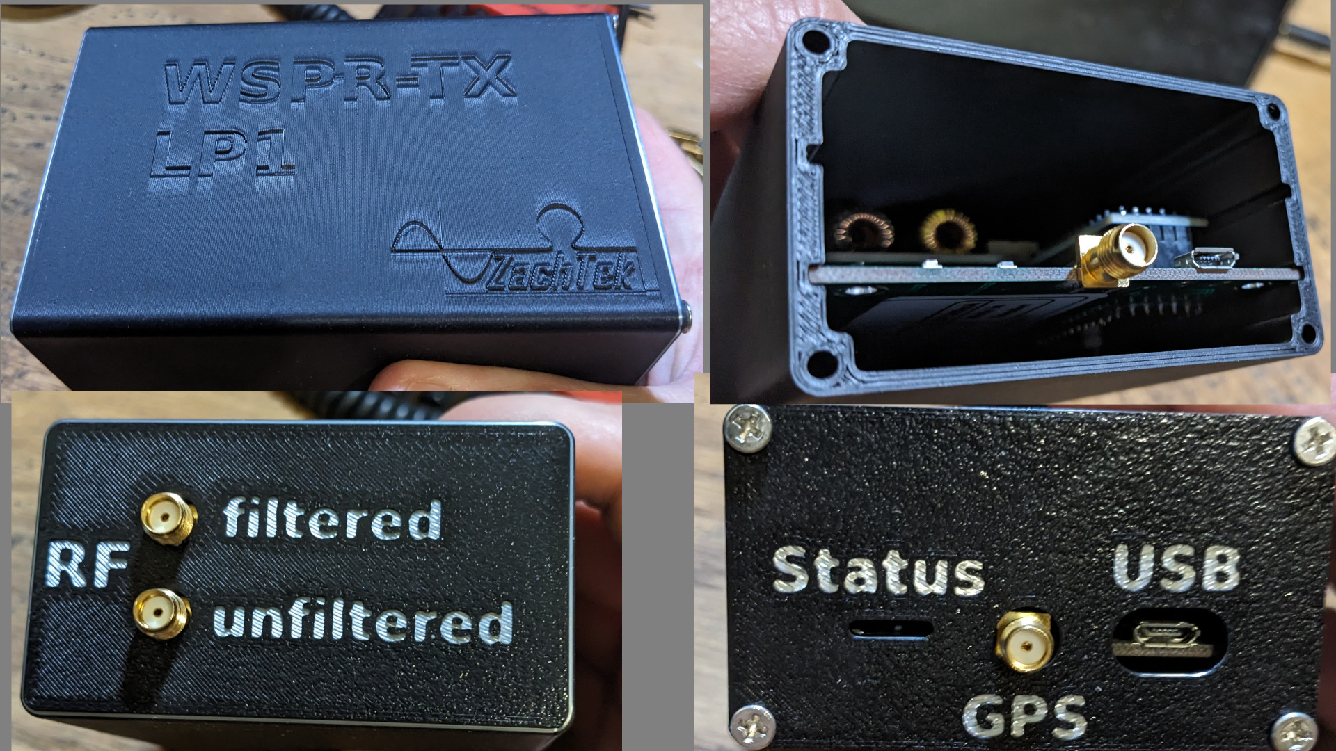 Case for the ZachTek WSPR-TX LP1 transmitter.