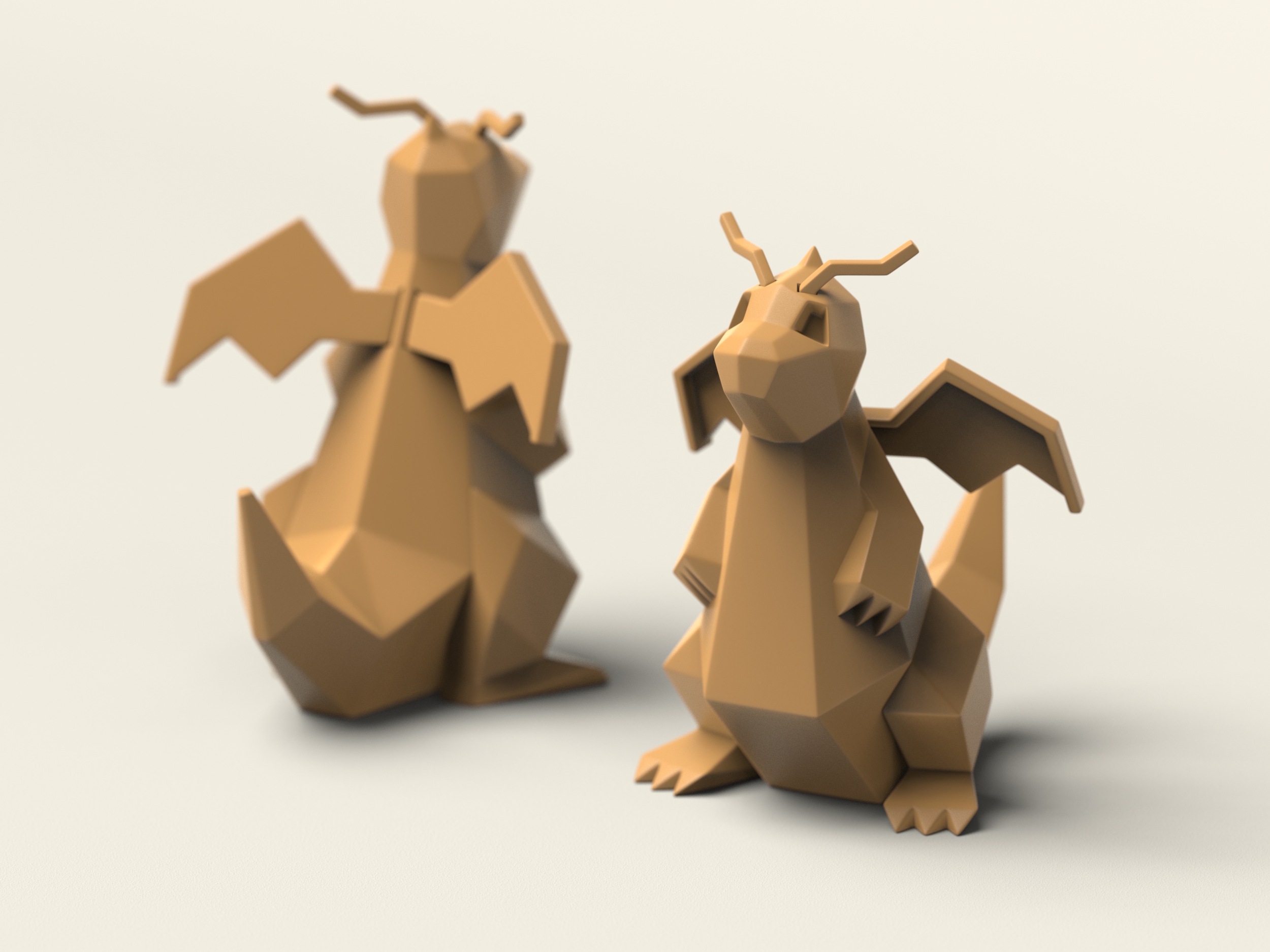 Low-poly Dragonite — miniatura 2