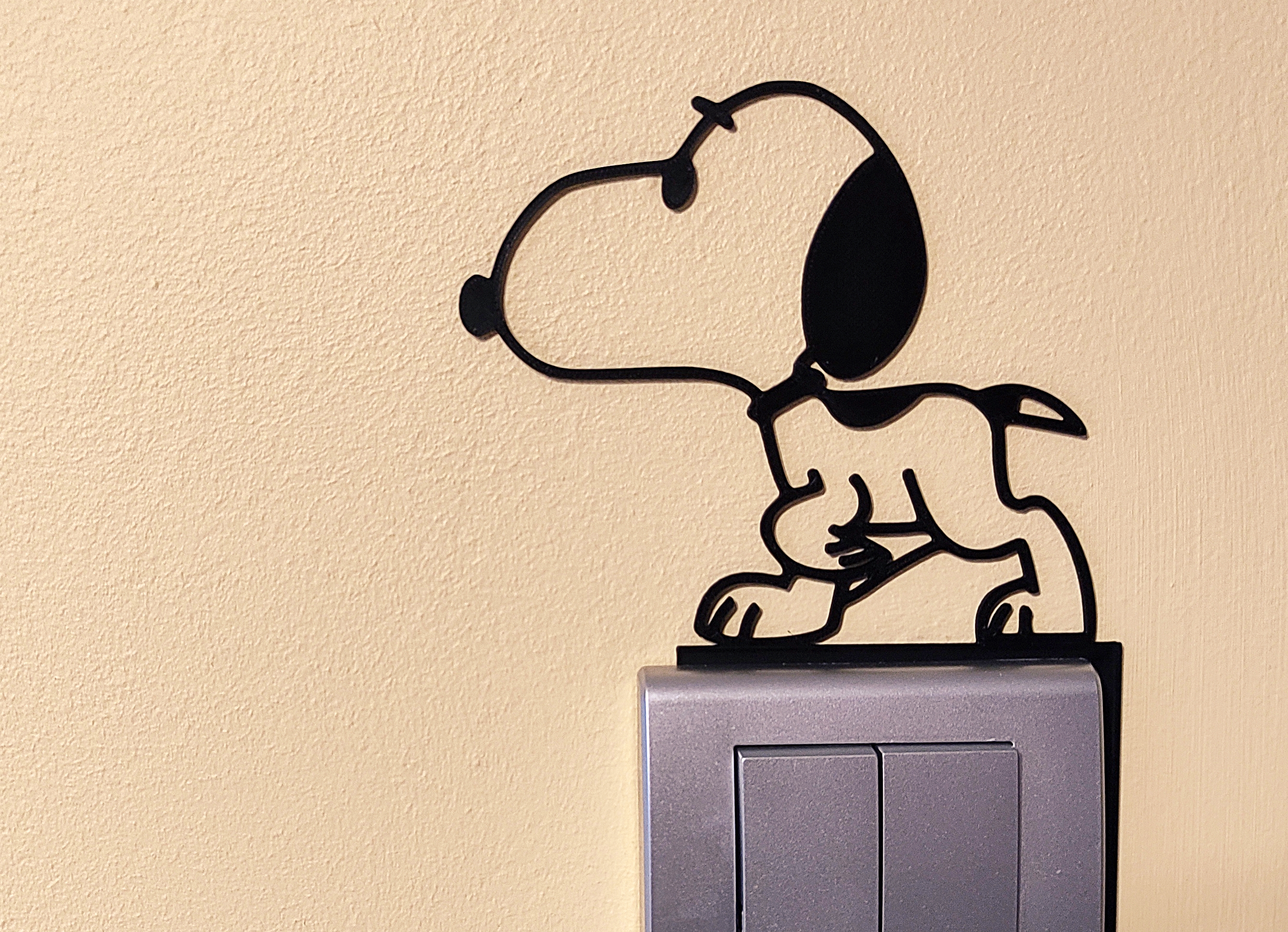 Snoopy Light Switch / Outlet Decoration - 3D Printable Model 26