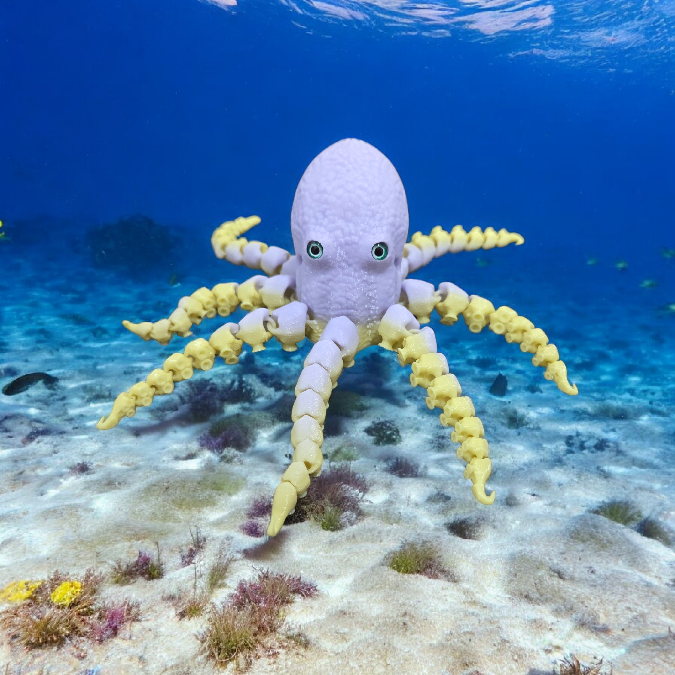 Detailed Articulated Octopus - 6mm + 8mm glass eye compatible
