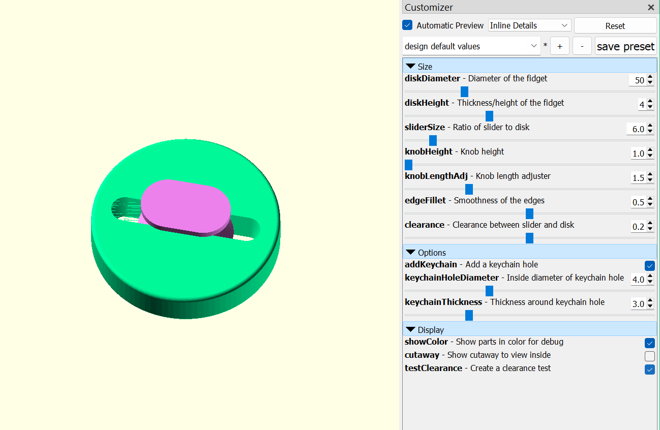 Fidget Slider (OpenSCAD) — miniatura 4