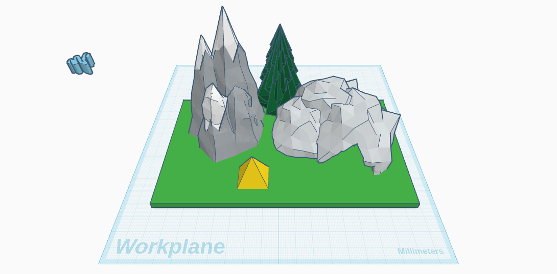 Mountain and woods camping