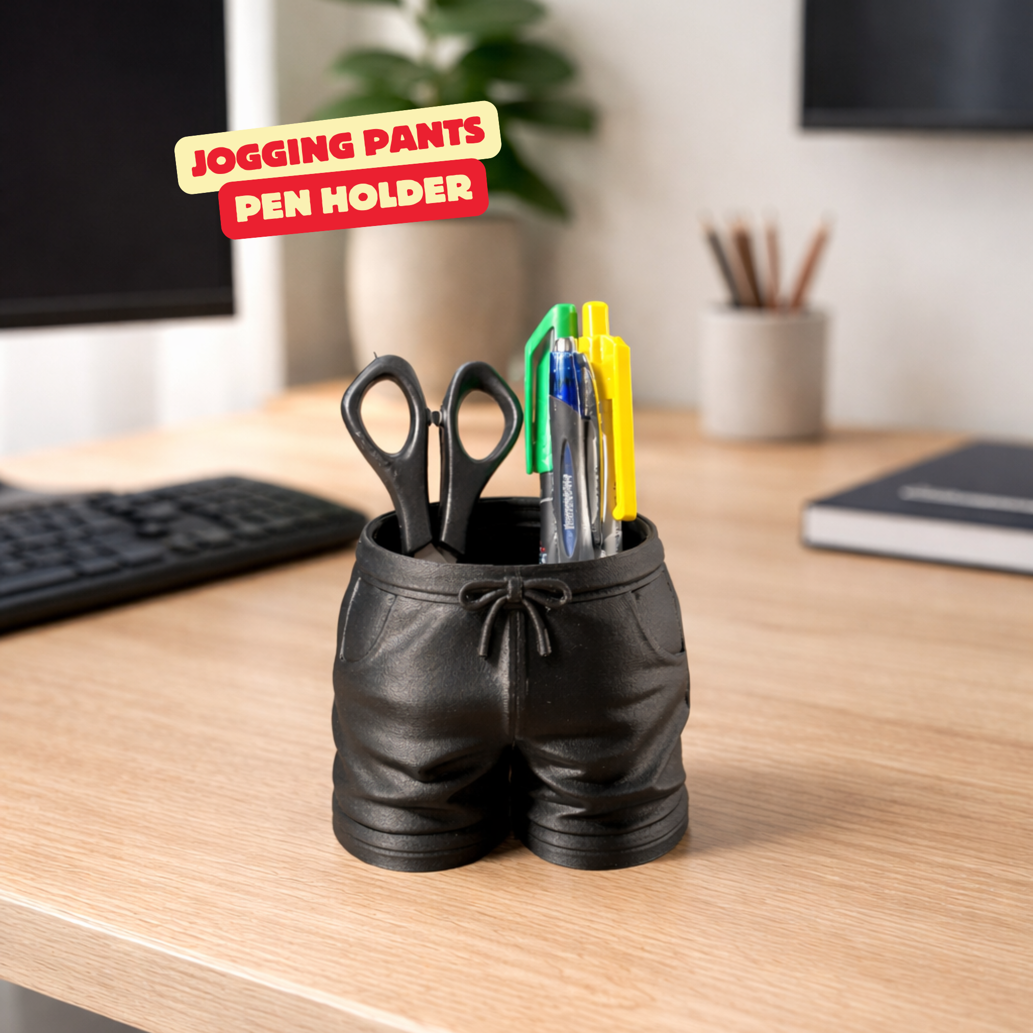 JOGGING PANTS PEN HOLDER / DESKTOP ORGANIZER