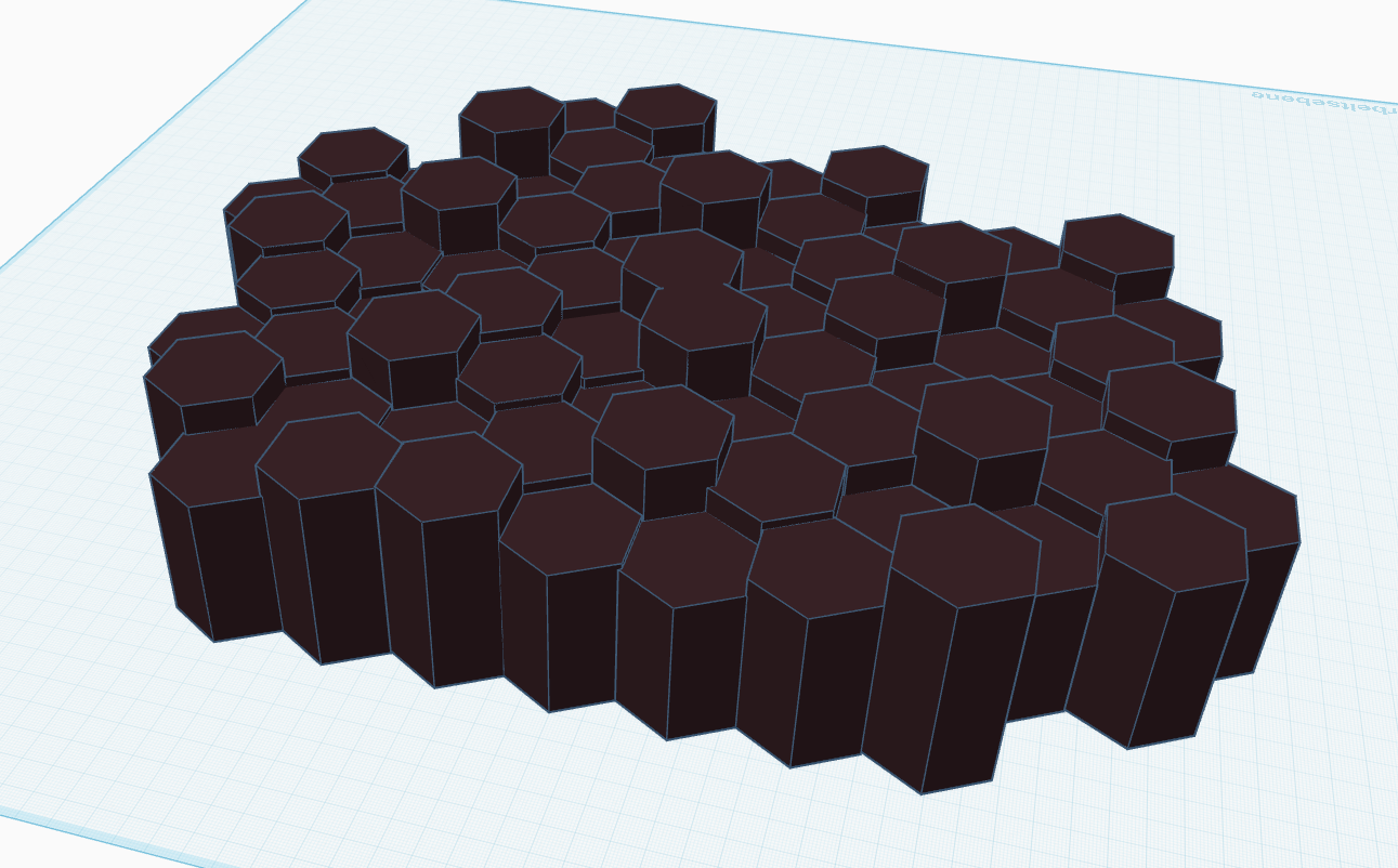 Hexagon area for dokoration