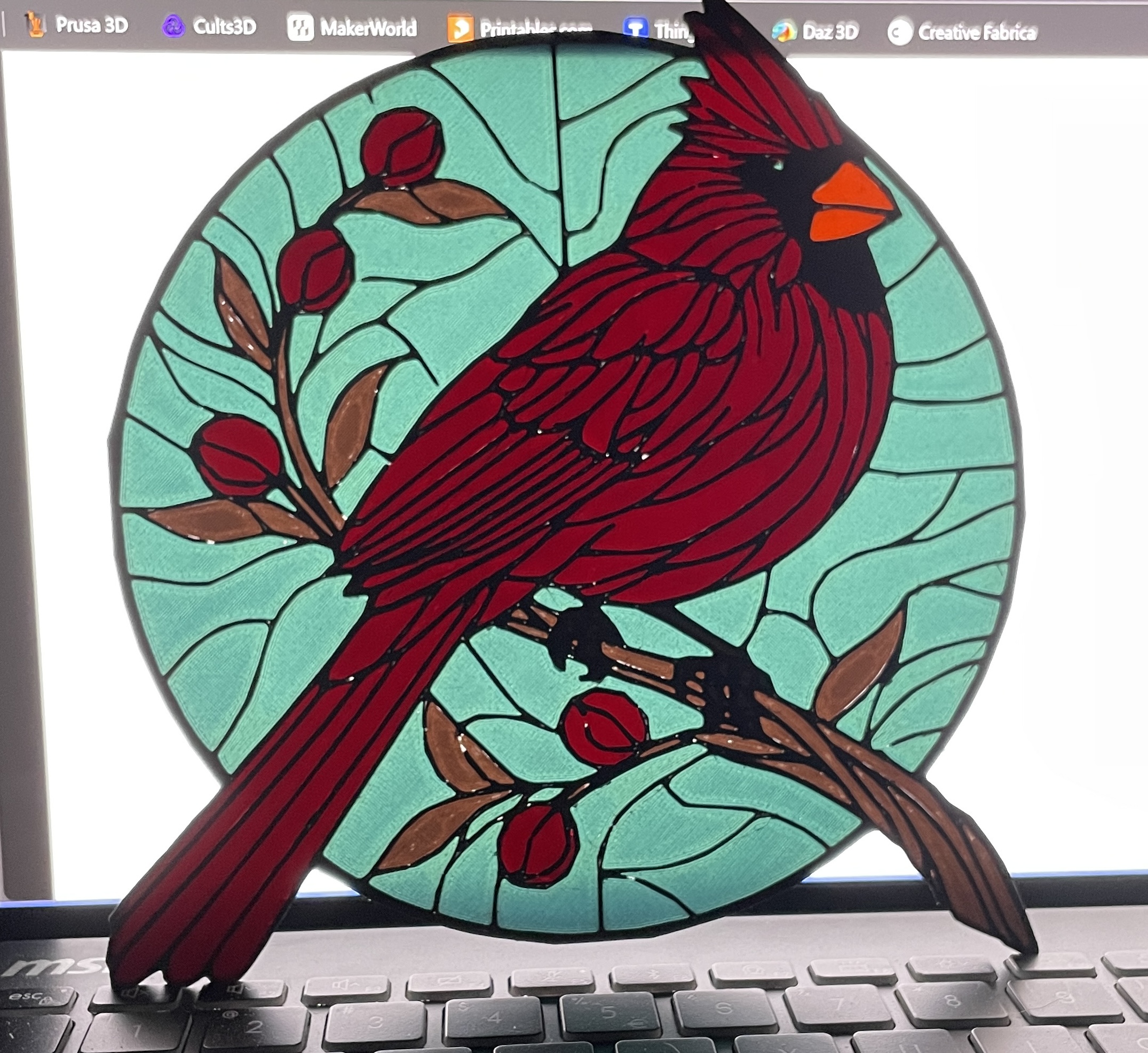 Stained-Glass Cardinal - Remix