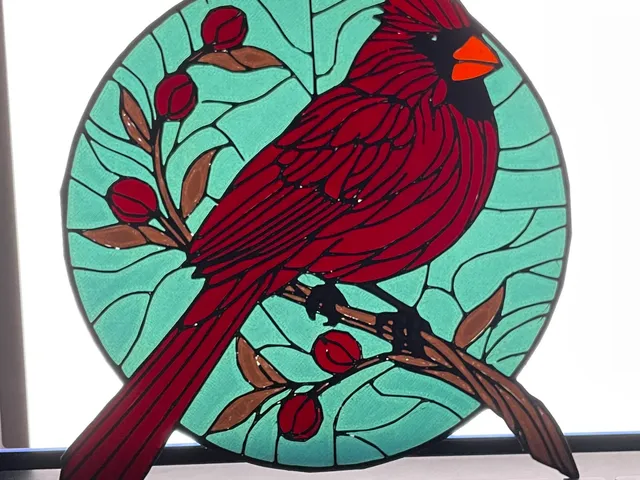 Stained-Glass Cardinal - Remix