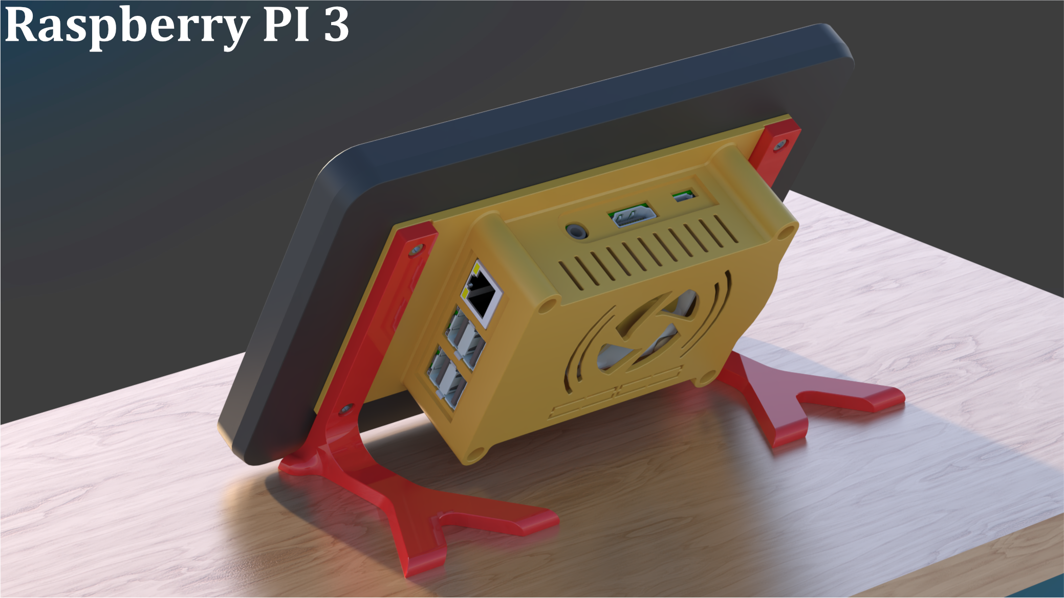 Miniatura 9 do modelo 3D Raspberry Pi Touch Display 2 Case