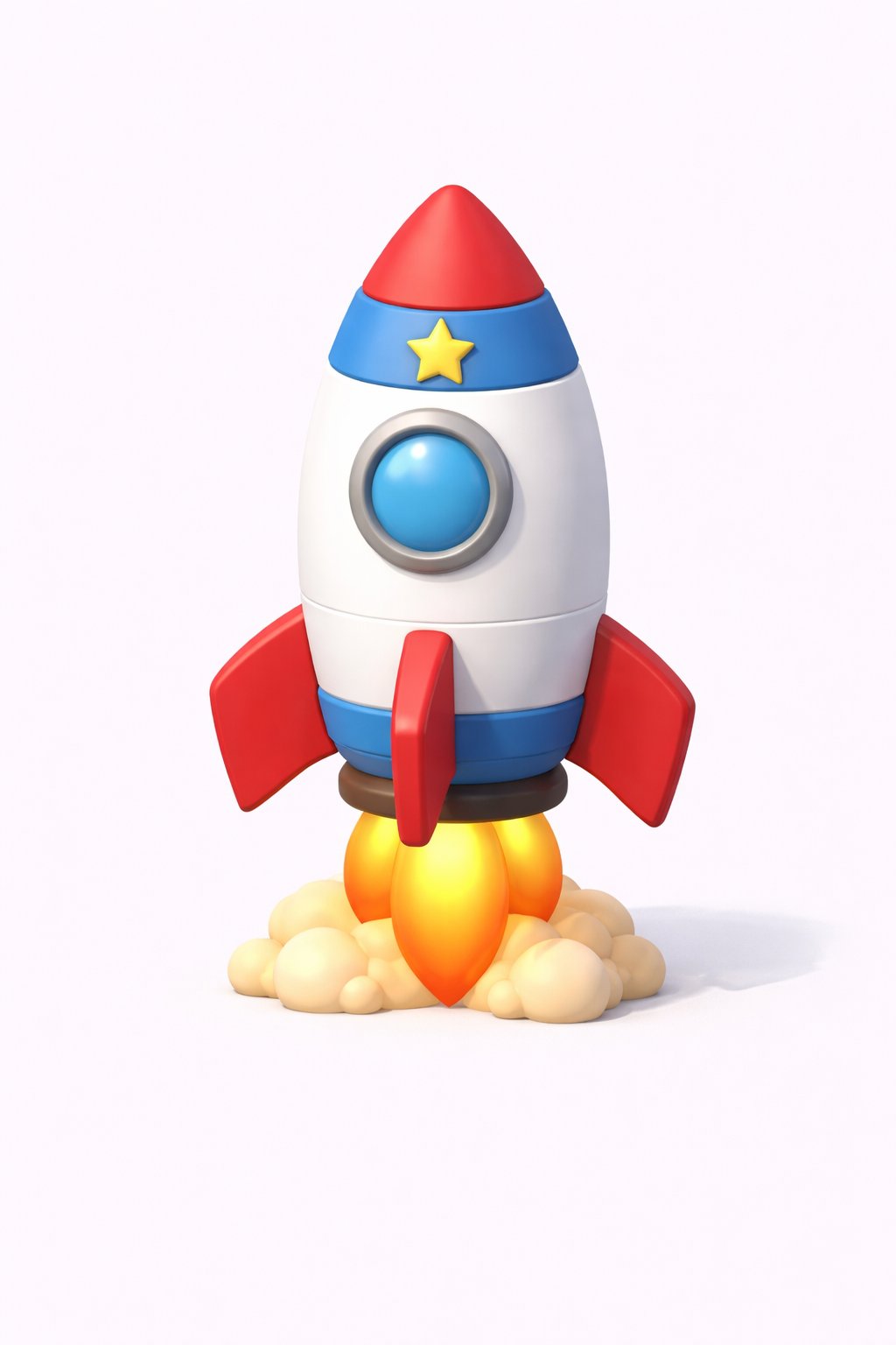 Low Poly Toy Rocket