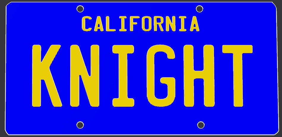 Knight Rider License plate