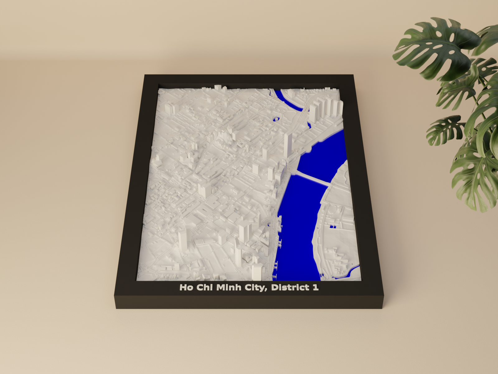 Ho Chi Minh City, District 1, Vietnam - 3D Miniature