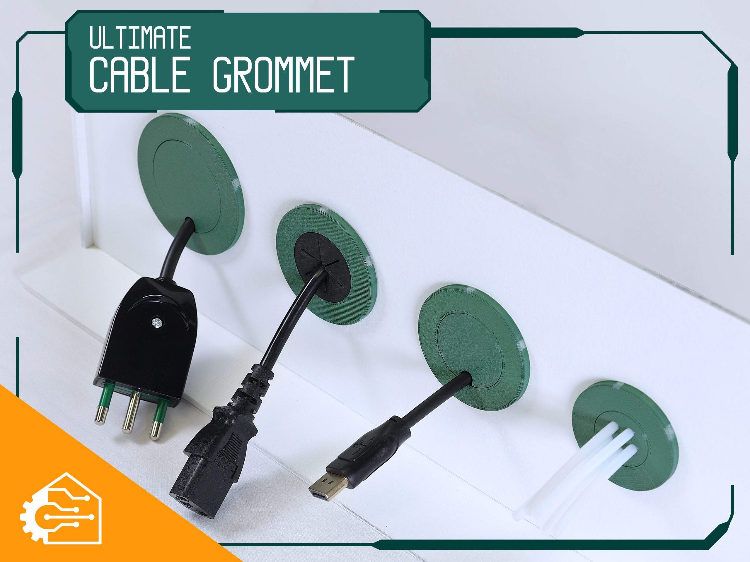 Ultimate Cable Grommet — Parametric FreeCAD