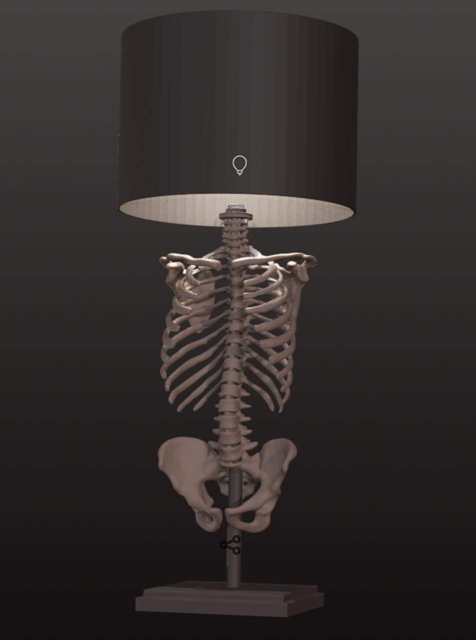 Miniatura 10 do modelo 3D HUMAN SKELETON LAMP