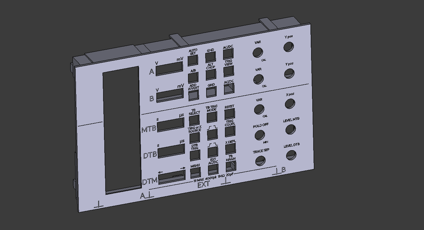 PHILIPS PM3055 oscilloscope control panel case