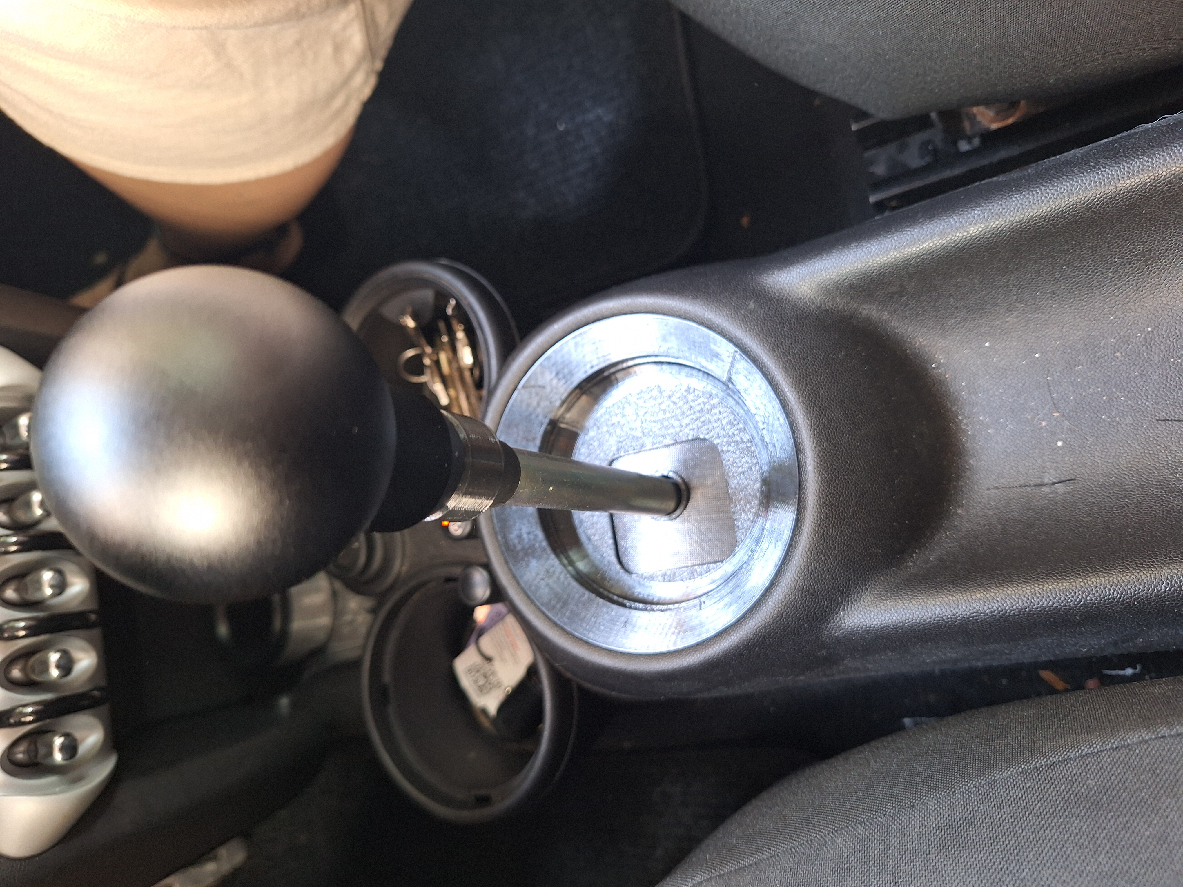 Mini Cooper R56 Shift Boot Trim Modification
