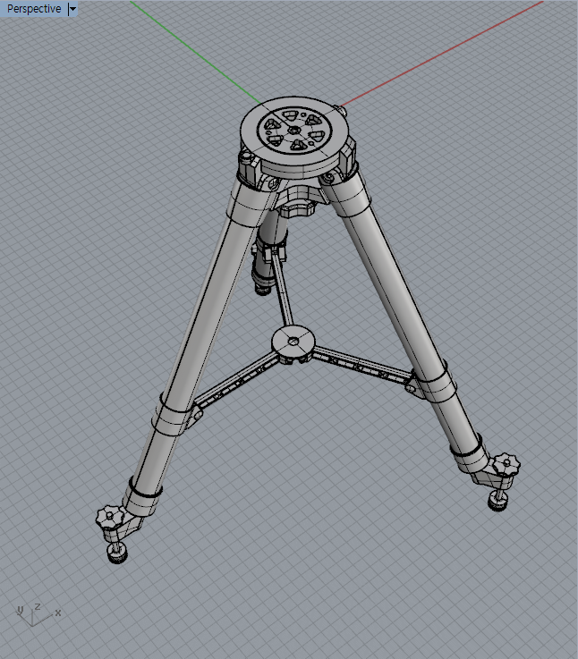 Carbon tripod for large telescopes