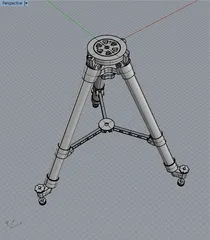 Carbon tripod for large telescopes
