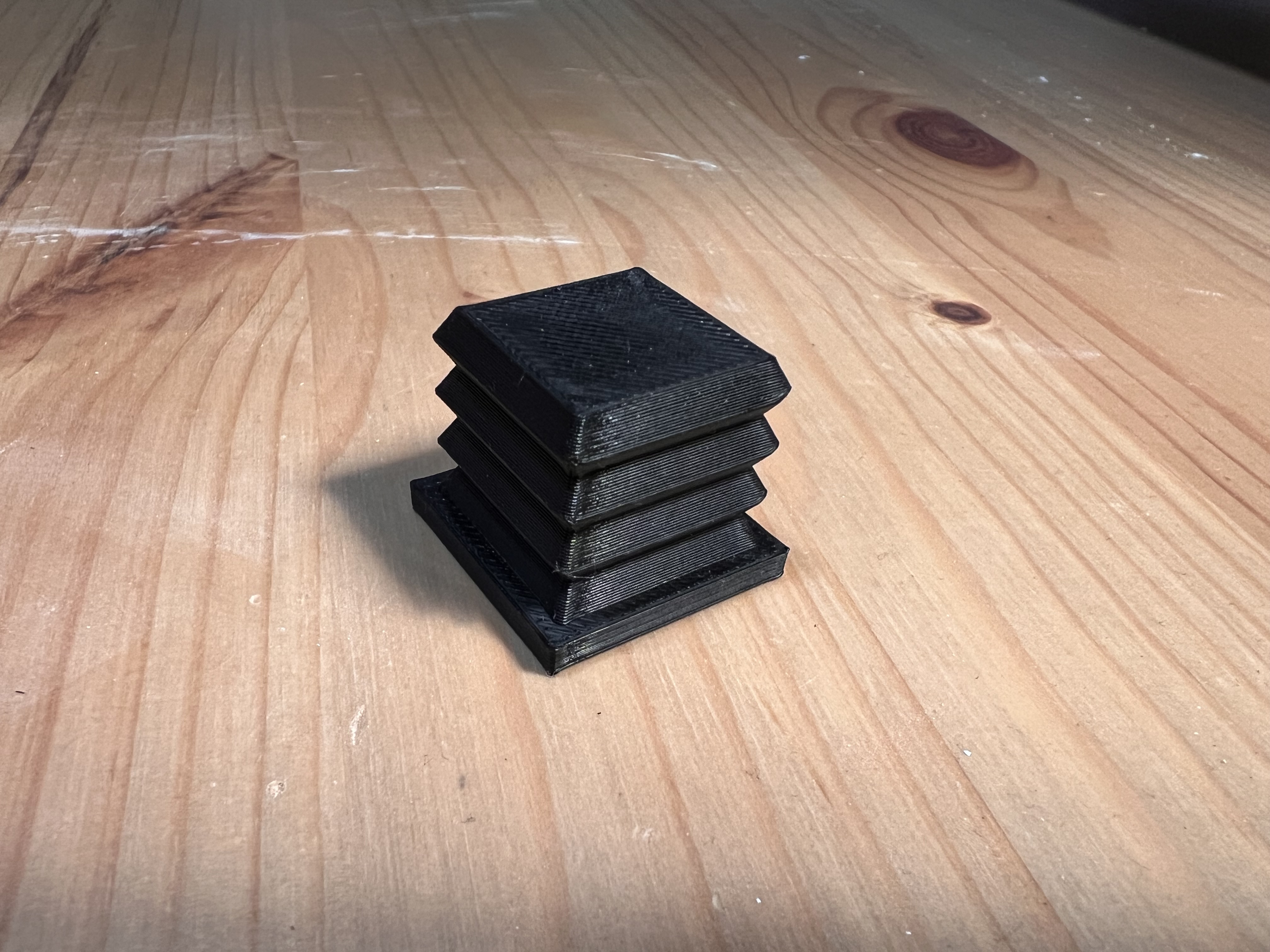 Square end caps for steel box section 25x25 mm