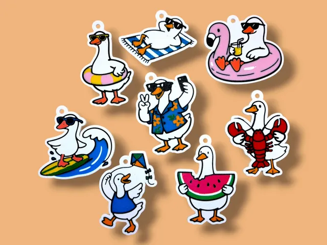 Summer Goose Keychain Set