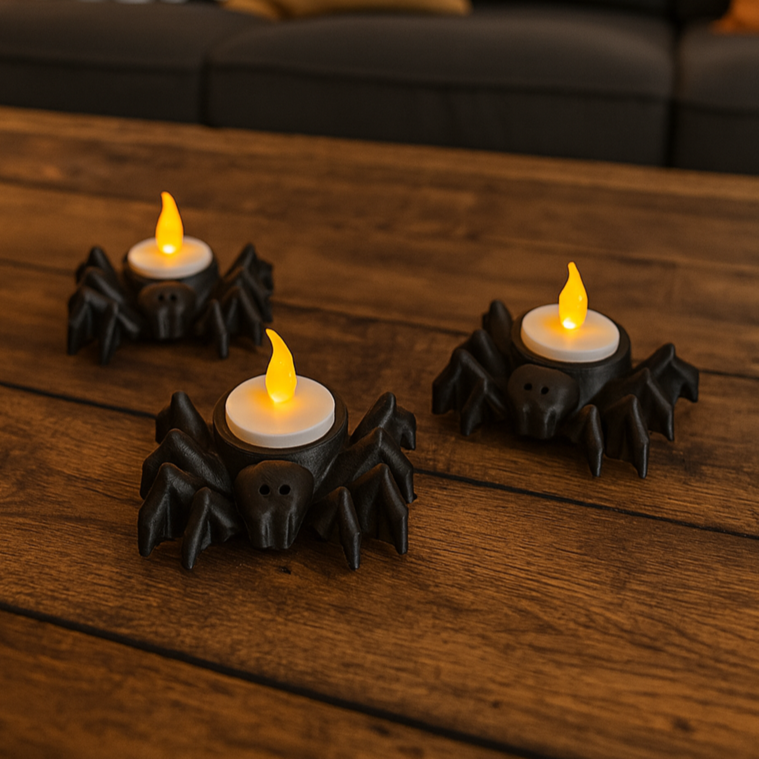 SPIDER TEALIGHTS FOR HALLOWEEN