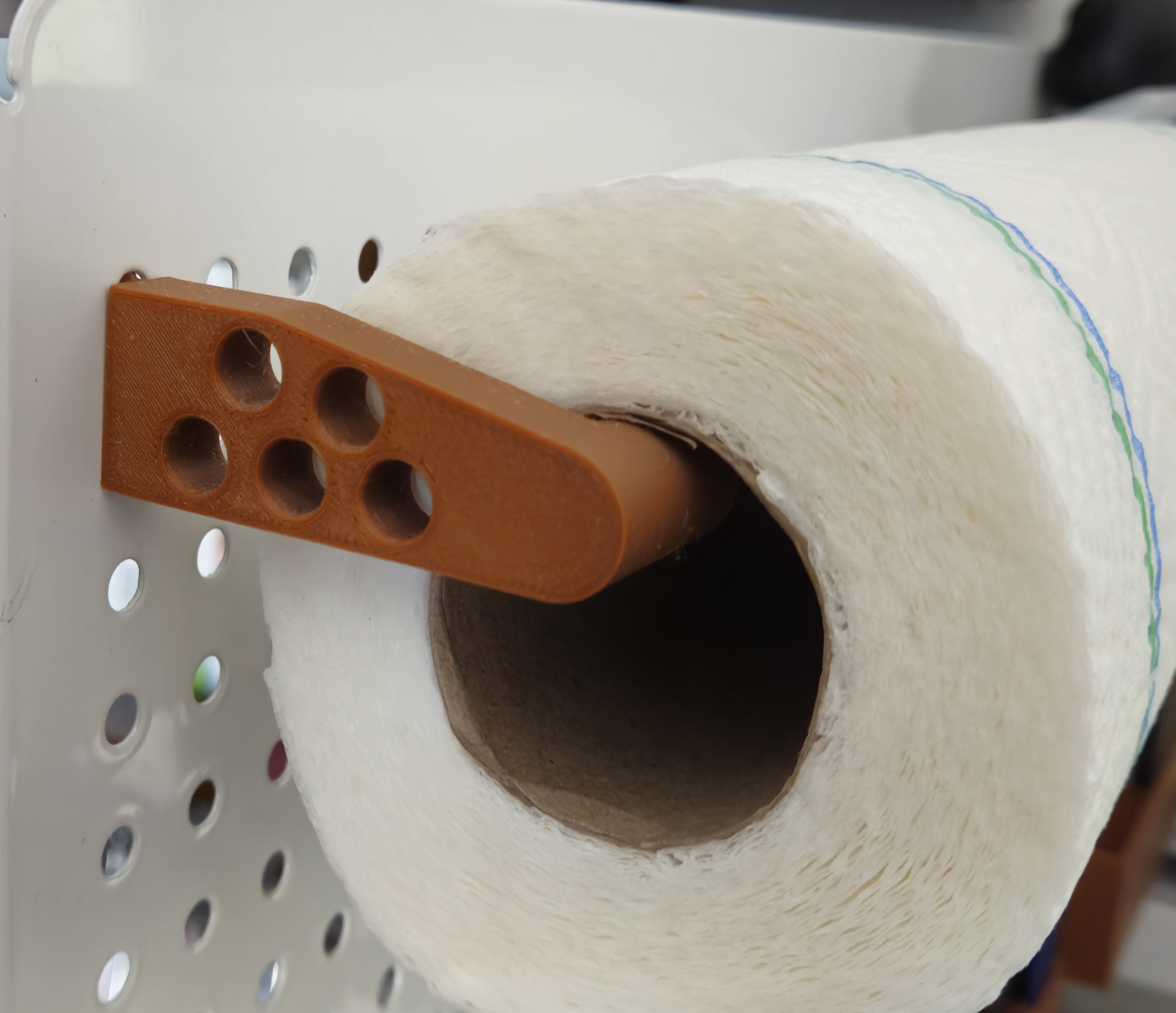 Pegdboard Kitchen Roll Holder
