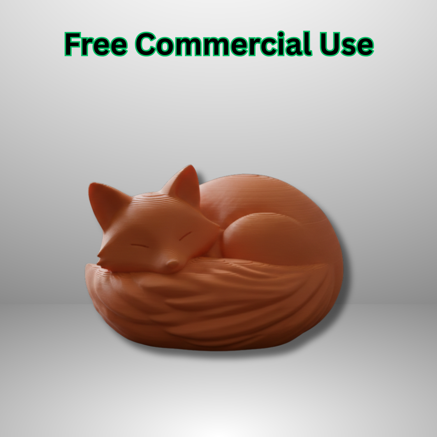 Sleeping Fox Cute Desk Figure