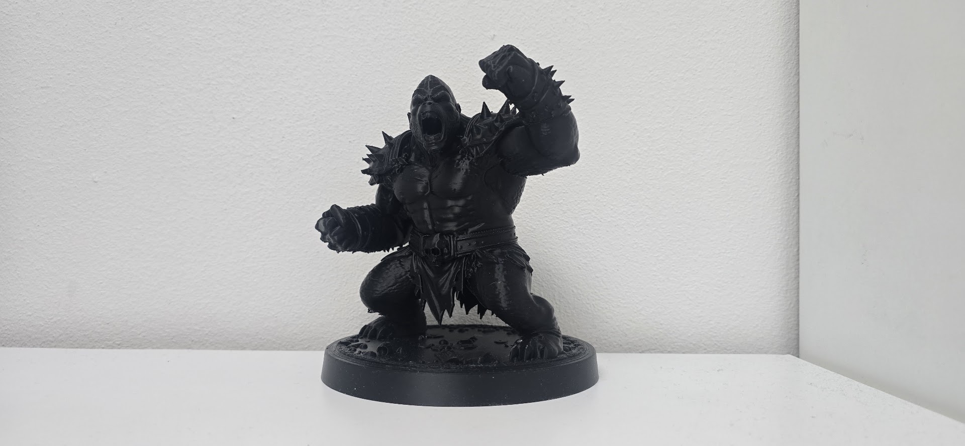 Armored Gorilla Berserker Warrior Statue