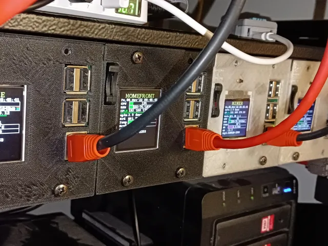 OpenSCAD - Frontpanel for mount Raspberry Pi and ODROID C4 (with display, fan and more) in 19" Rack
