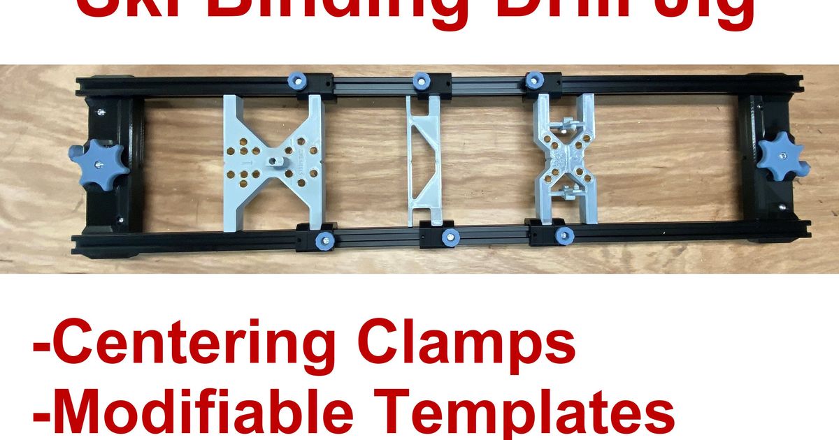DIY Ski Binding Drill Jig by MottN Download free STL model