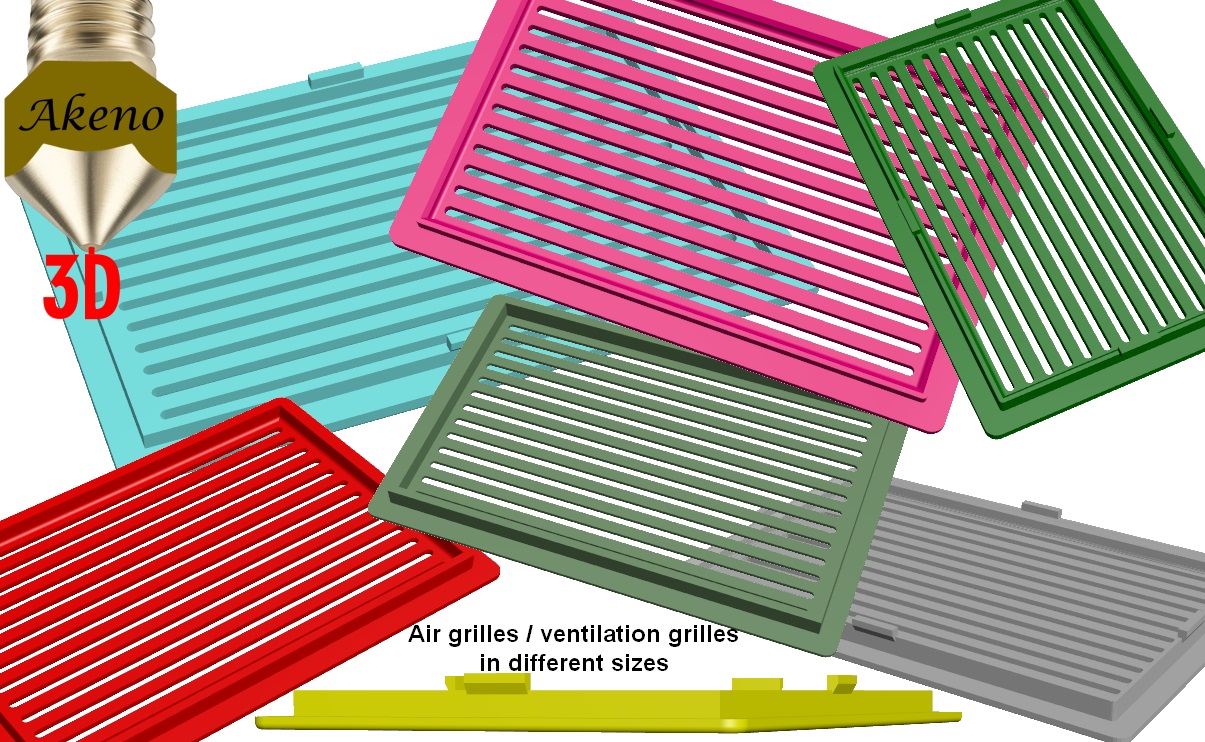 Air grilles / ventilation grilles in different sizes